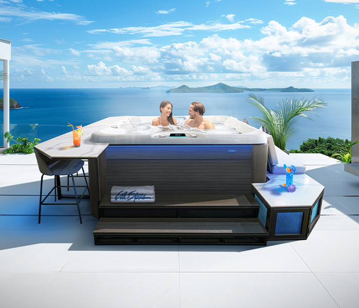 Calspas hot tub being used in a family setting - Oaklawn